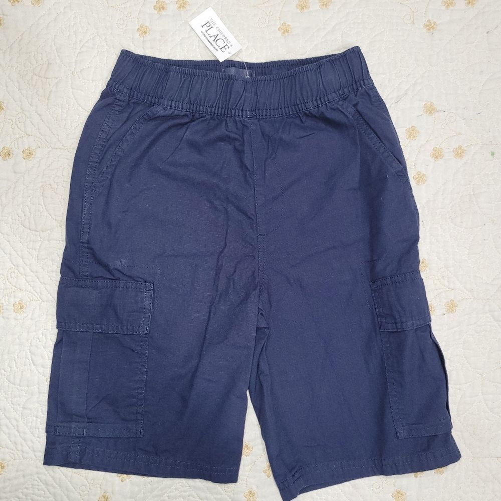 The Childrenās Placesize 12 Slim Boys Uniform Pull On Cargo Shorts NWT